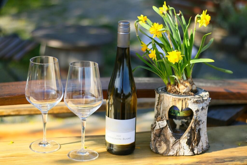 wine glass, nature, wine, spring, relaxation, enjoyment, bottle, restaurant, date of birth, wine tasting